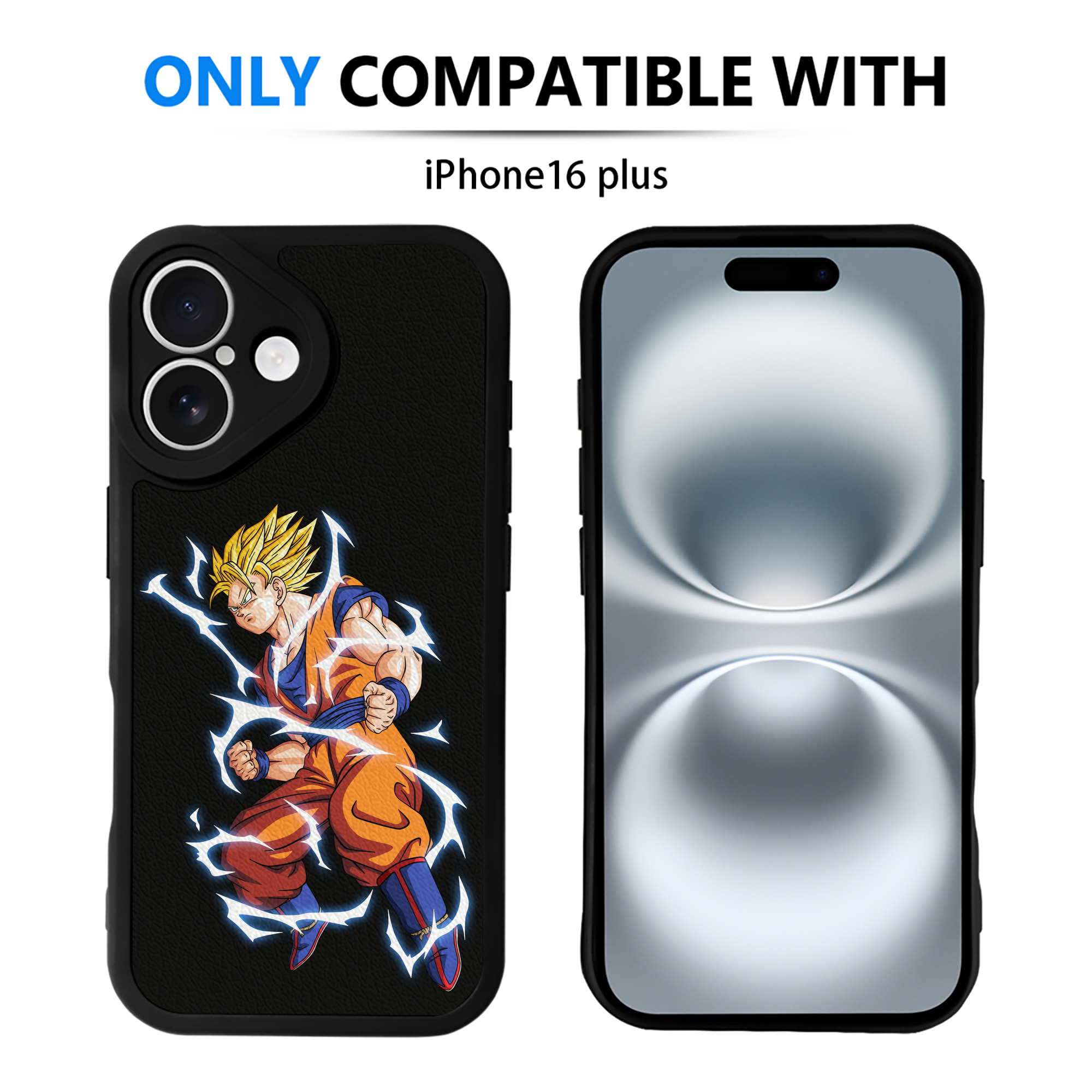 （画像用） ドラゴンボール 孫悟空（そん ごくう）Son Goku カカロット DRAGON BALL Kakarotto 【iPhone 16シリーズ対応】シリコンスマホケース（レザー調） 材質：シリコン